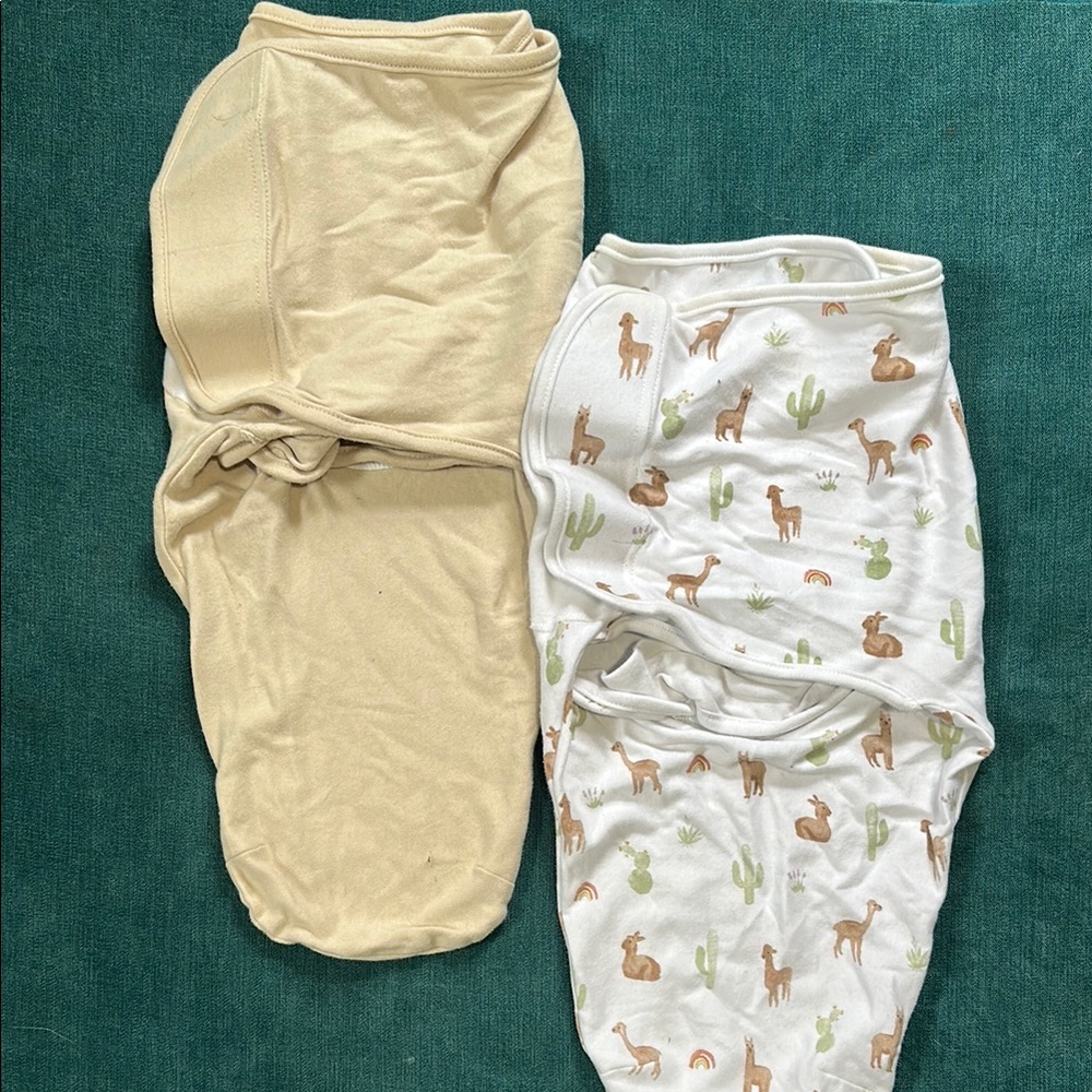 Kids Printed and Solid Swaddle Set